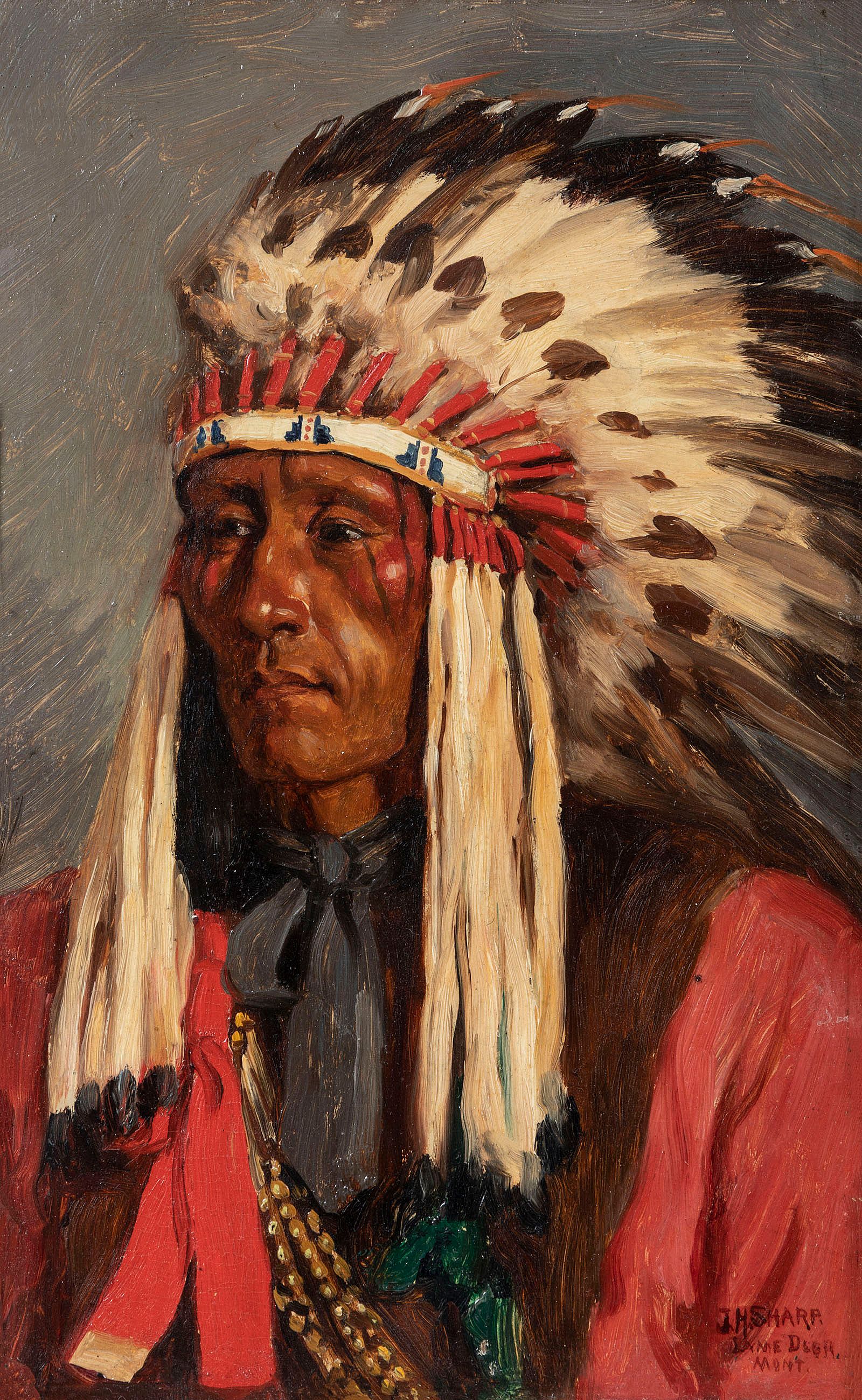 Untitled (portrait of a Cheyenne Man, Lame Deer, Montana)